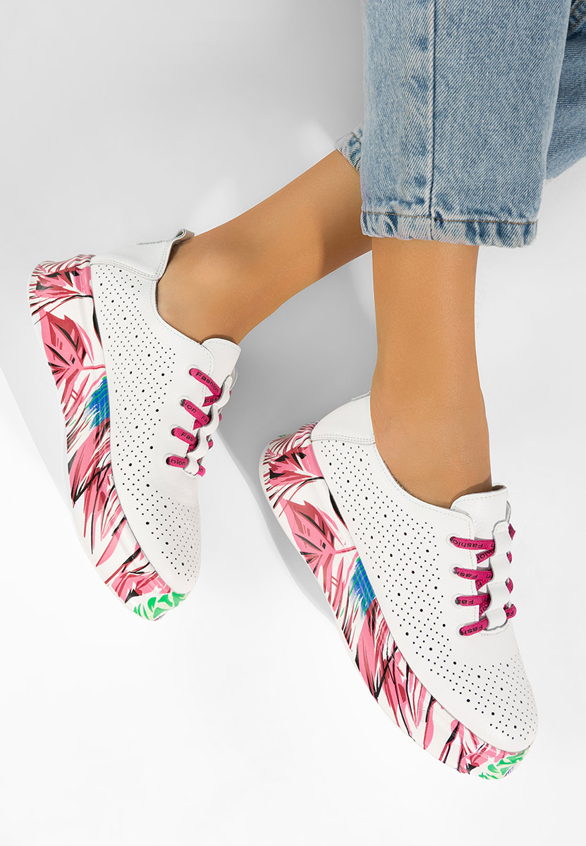 Sneakers γυναικεια δερματινα Florinna V2 λευκά