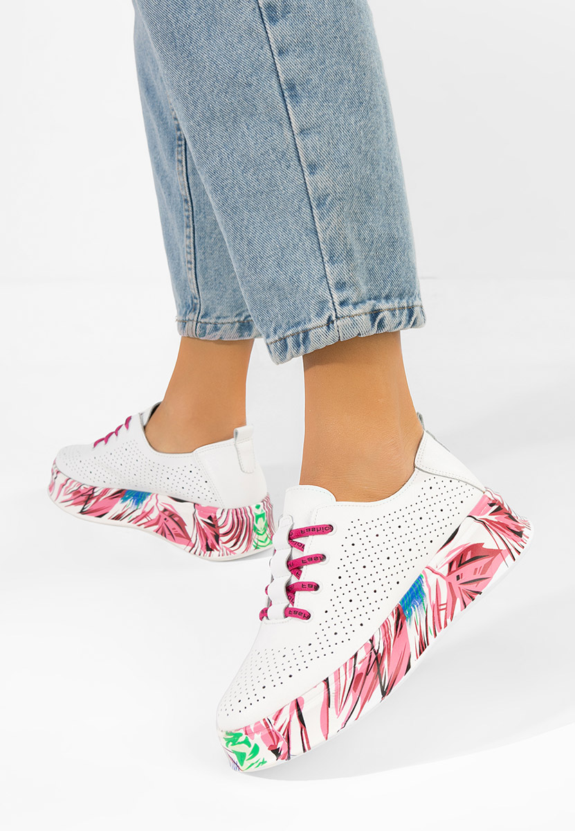 Sneakers γυναικεια δερματινα Florinna V2 λευκά