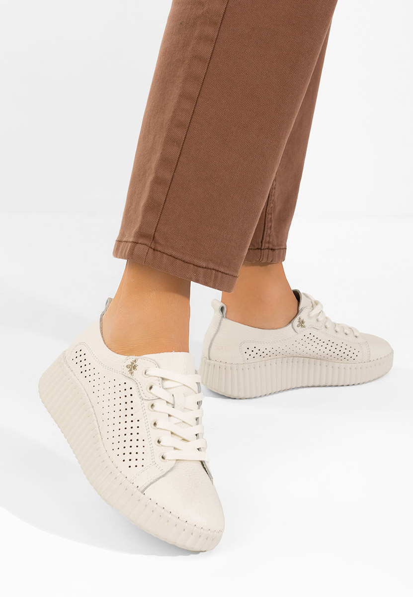 Sneakers γυναικεια δερματινα Anaika μπεζ