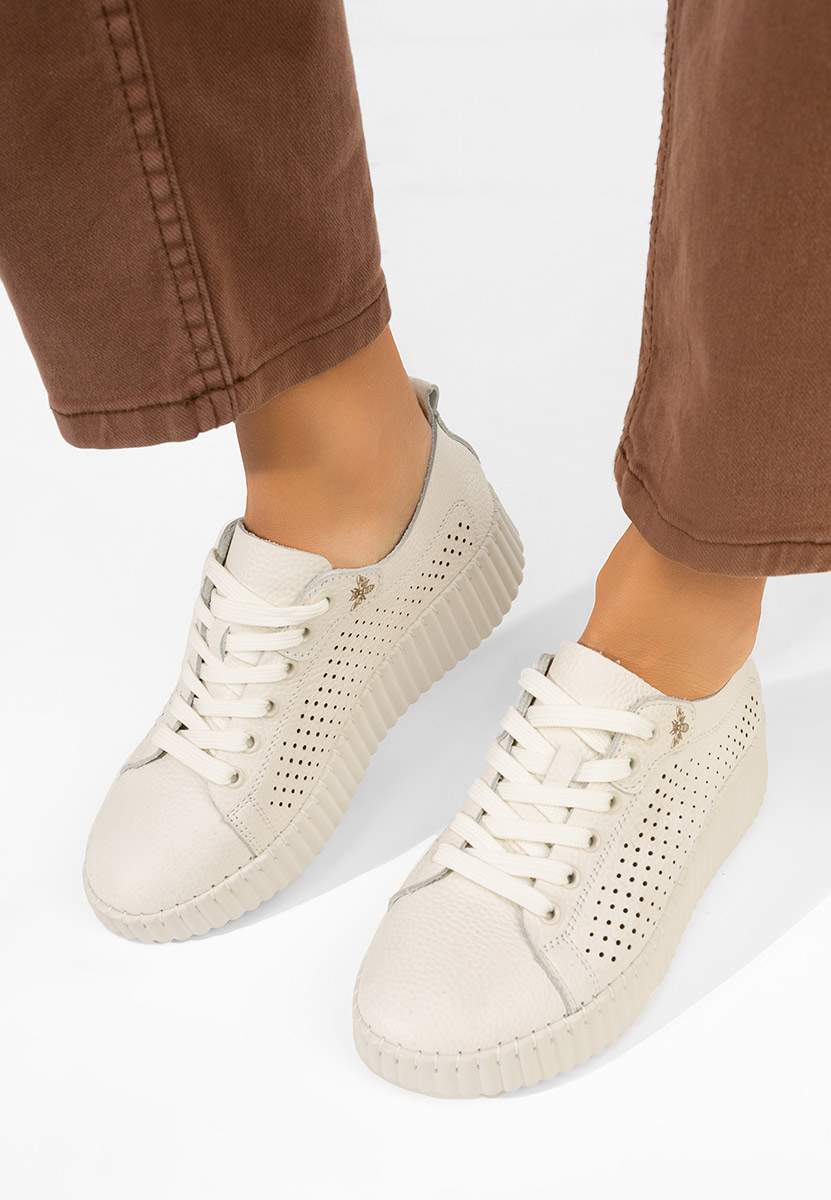 Sneakers γυναικεια δερματινα Anaika μπεζ