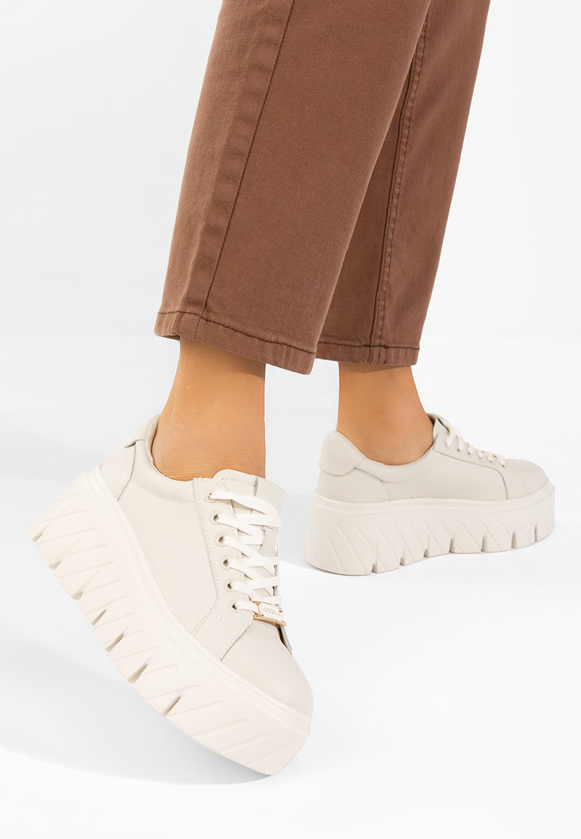 Sneakers γυναικεια δερματινα Nabashia V2 μπεζ