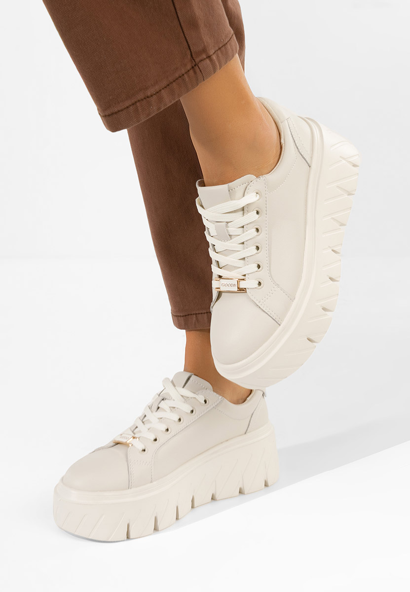 Sneakers γυναικεια δερματινα Nabashia V2 μπεζ