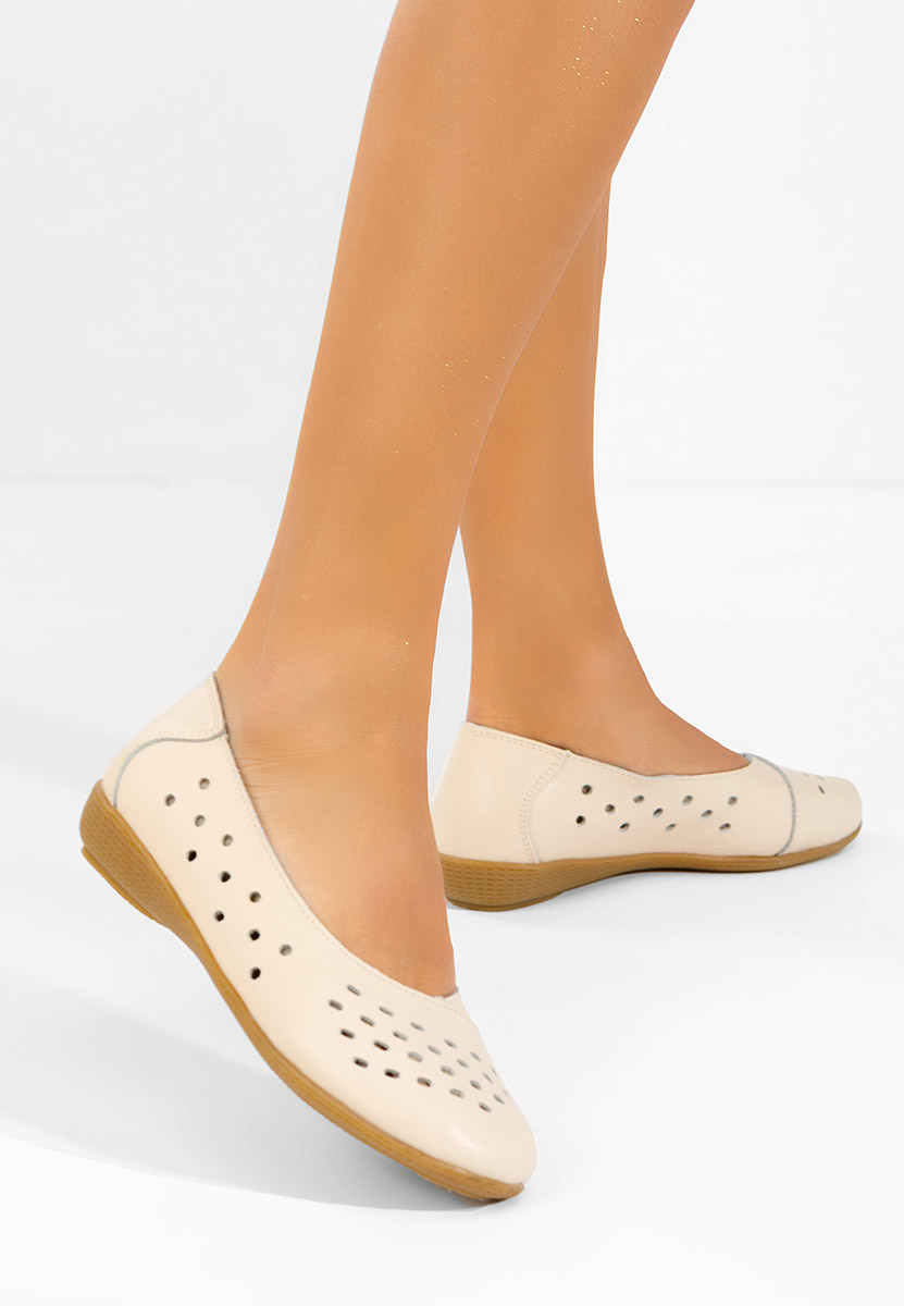 Μπαλαρίνες δερματινεσ Andeia μπεζ