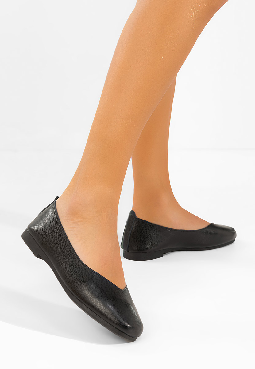 Μπαλαρίνες δερματινεσ Gabiela μαύρα