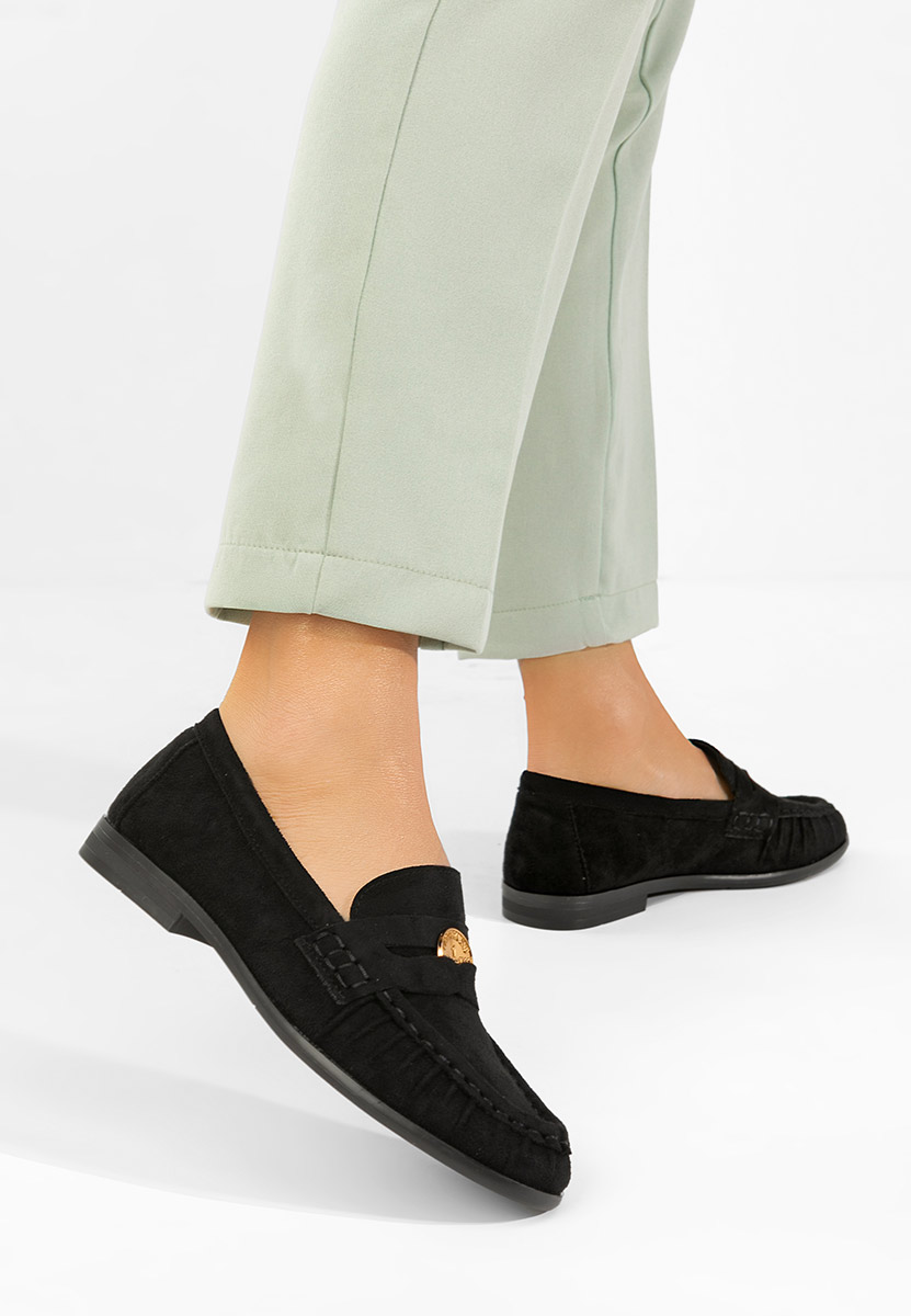 Μοκασίνια  γυναικεια Henaria μαύρα