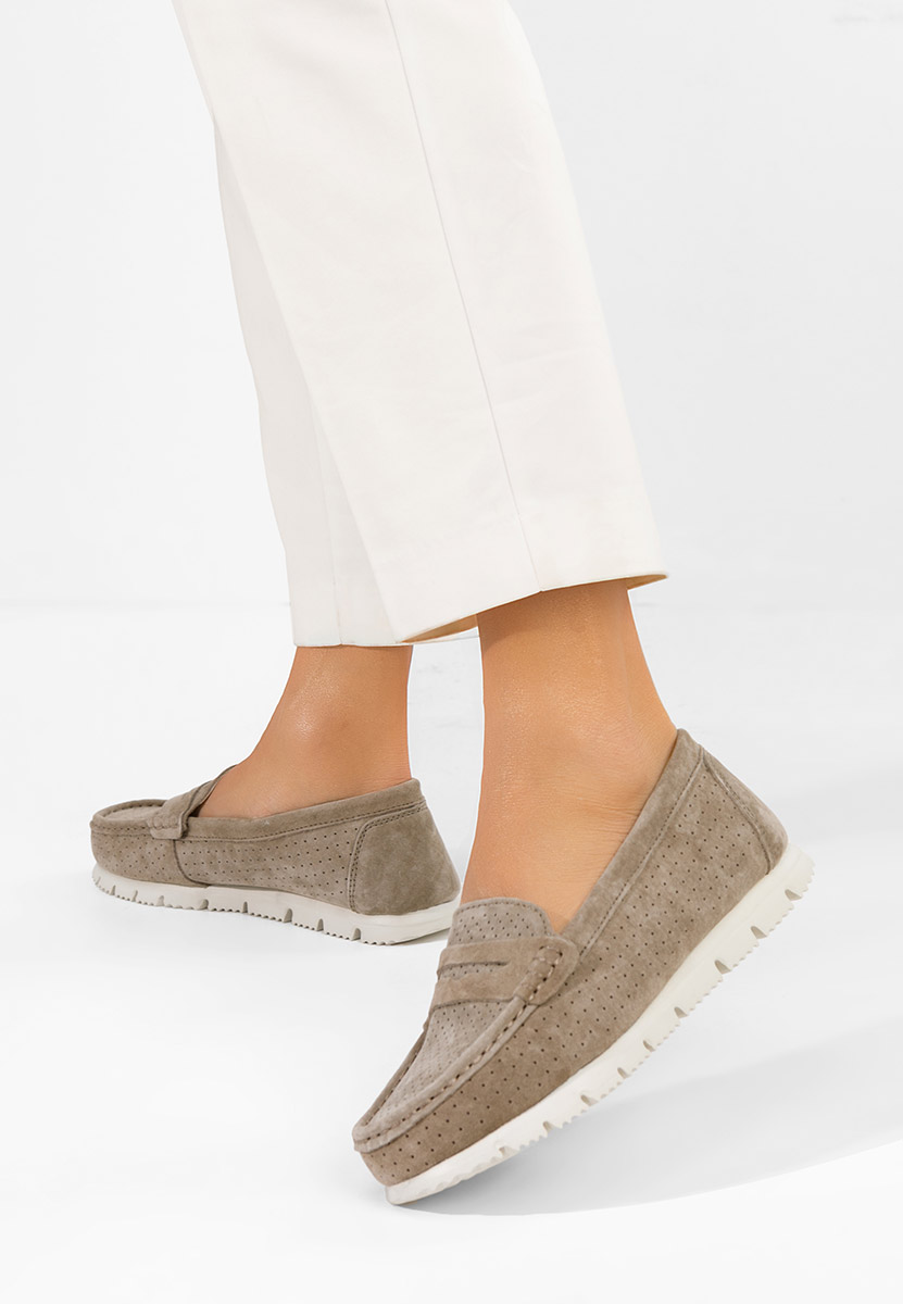 Μοκασίνια γυναικεια δερματινα Valerimia V2 μπεζ