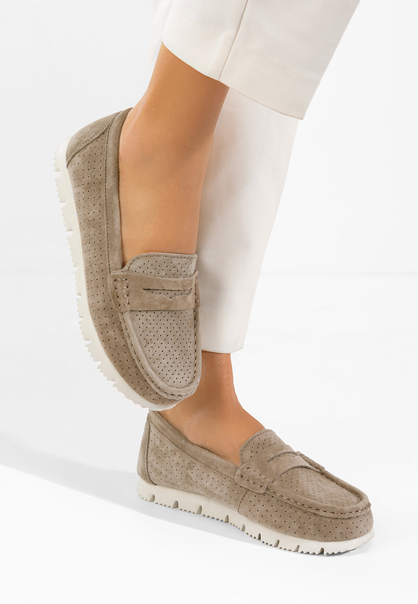 Μοκασίνια γυναικεια δερματινα Valerimia V2 μπεζ