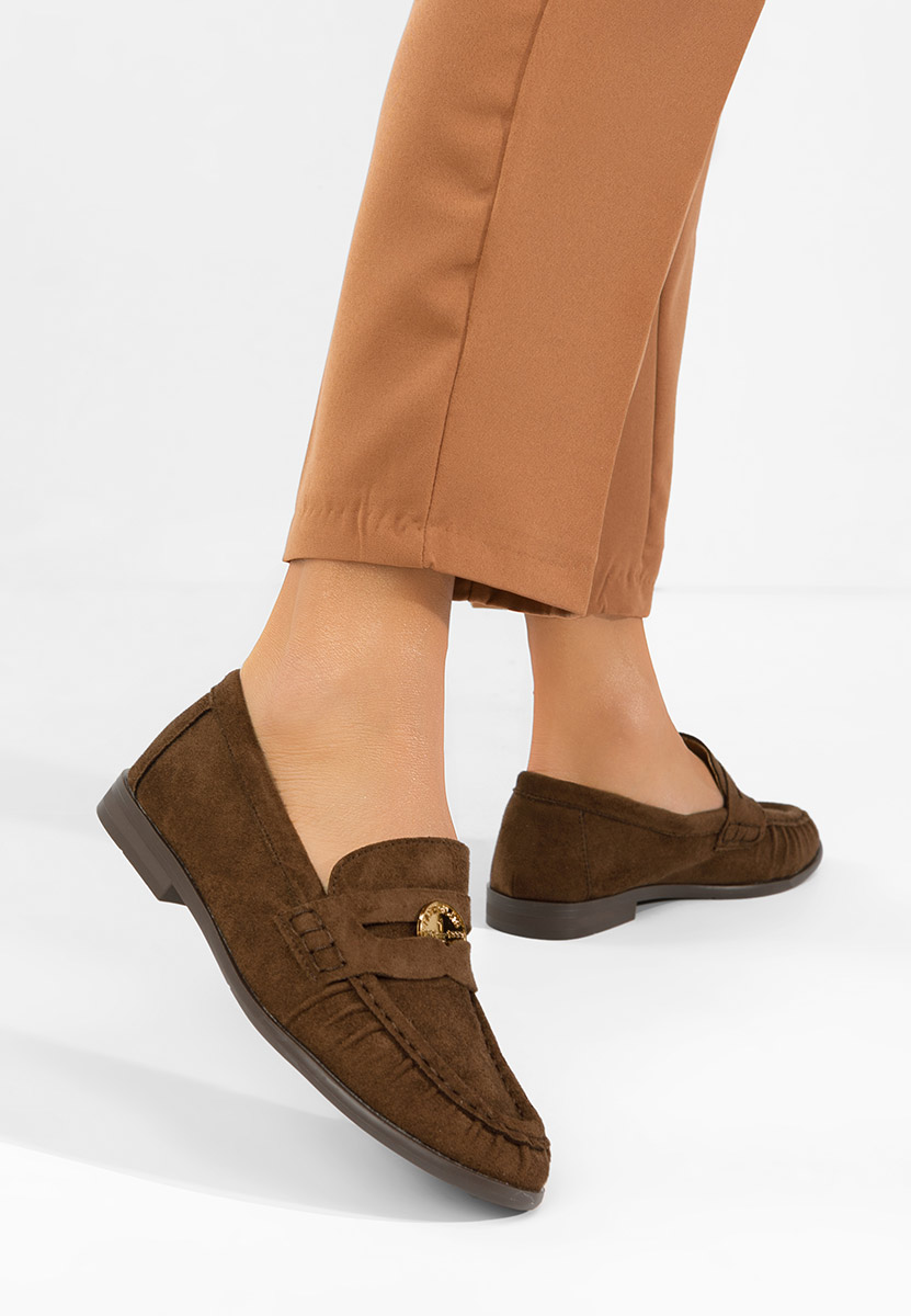 Μοκασίνια  γυναικεια Henaria καφε