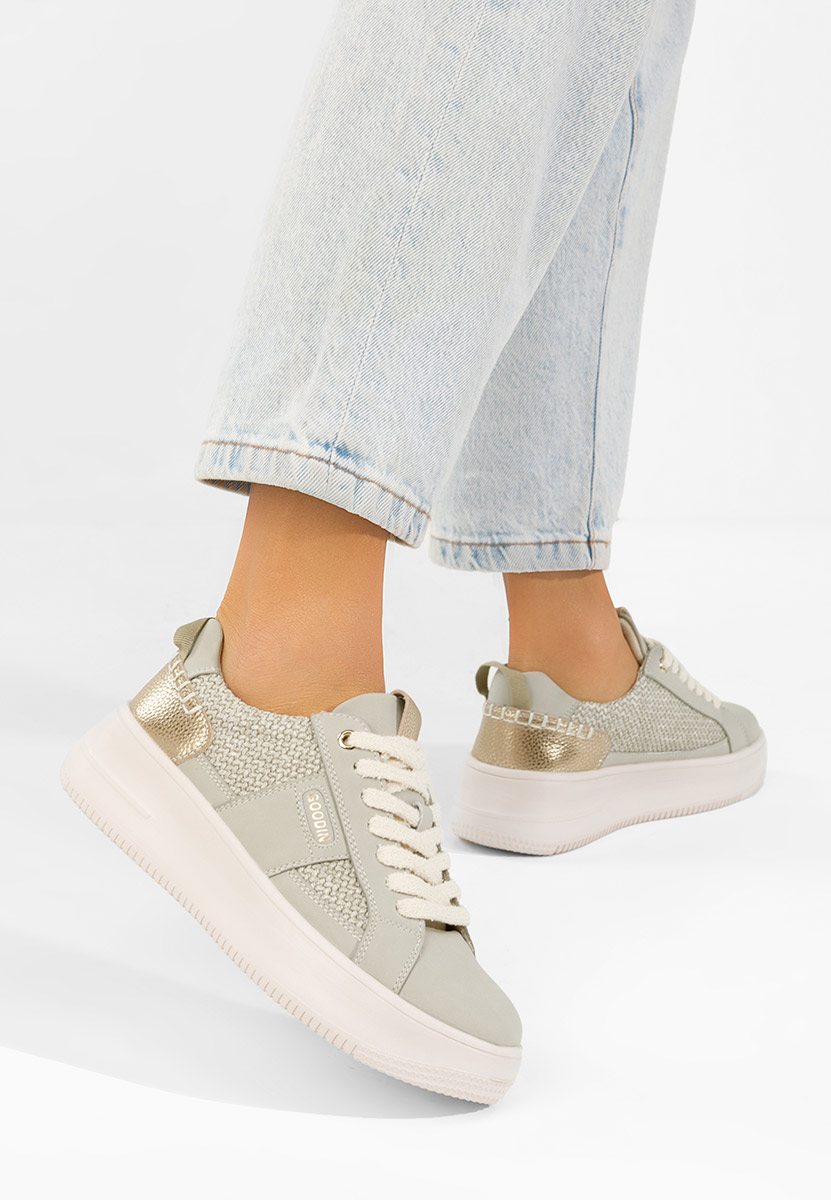 Sneakers γυναικεια δερματινα Eusenia πρασινο