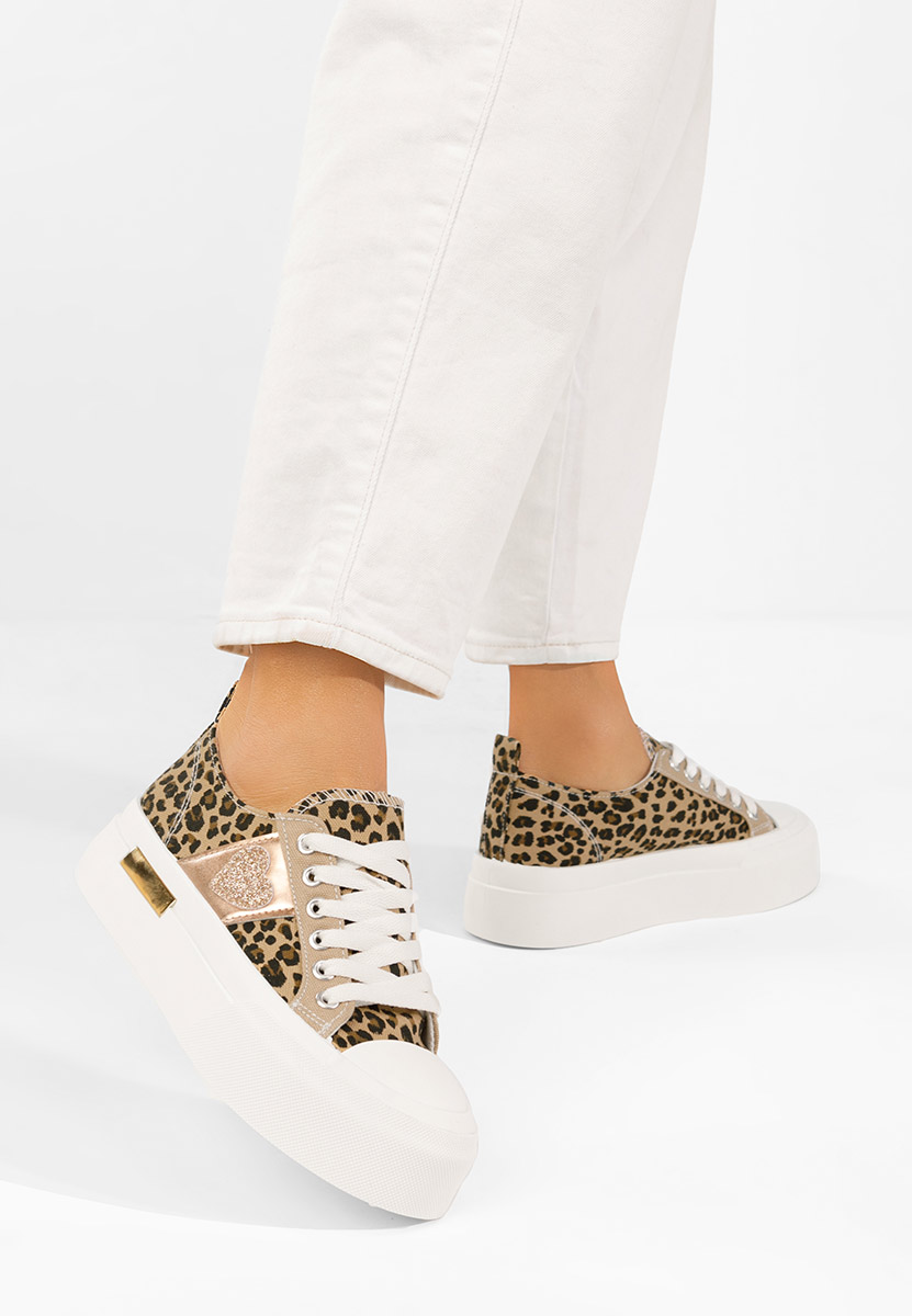Sneakers με πλατφόρμα Anasty λεοπαρ