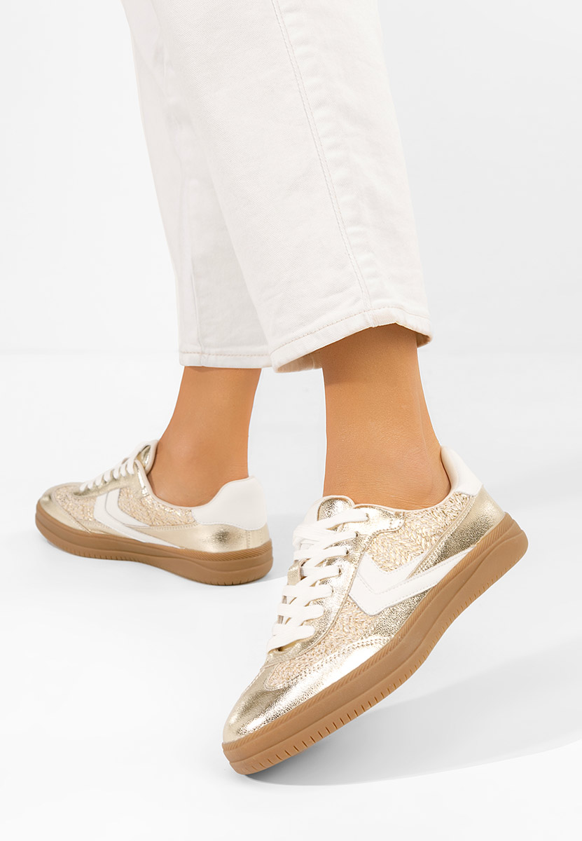 Sneakers γυναικεια δερματινα Somia χρυσο