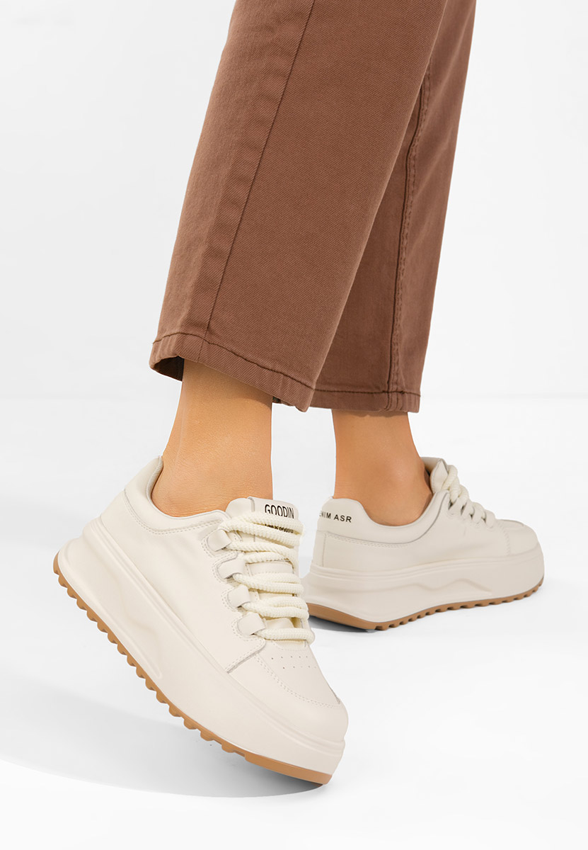 Sneakers γυναικεια δερματινα Clarra λευκά