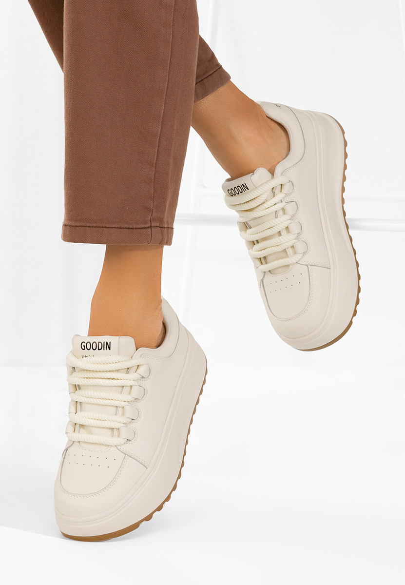 Sneakers γυναικεια δερματινα Clarra λευκά