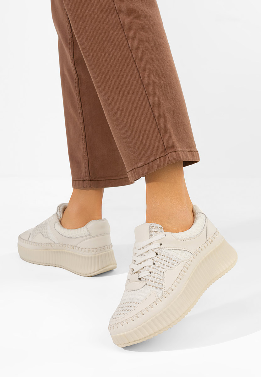 Sneakers γυναικεια δερματινα Versala μπεζ