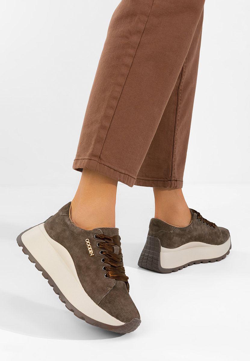 Sneakers γυναικεια δερματινα Gonelia V2 καφε