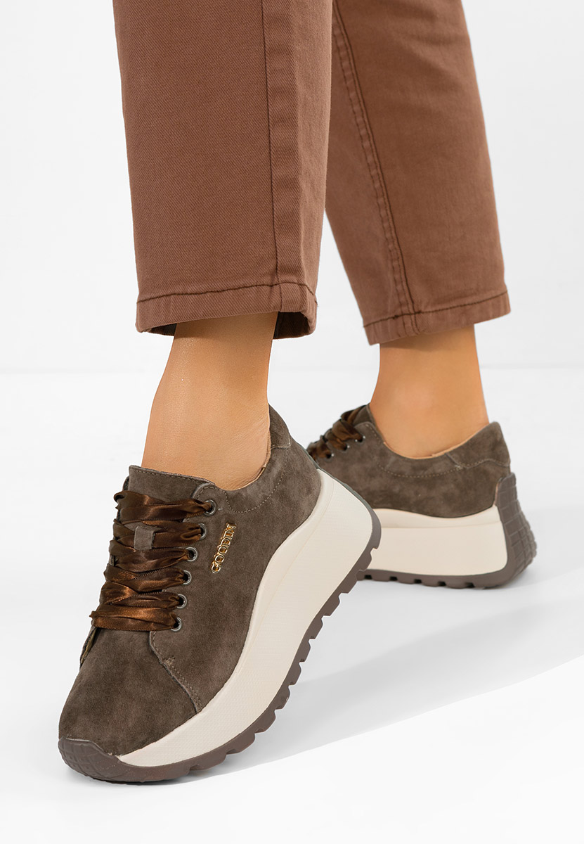 Sneakers γυναικεια δερματινα Gonelia V2 καφε