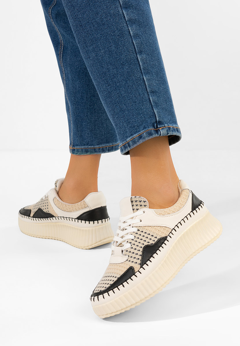 Sneakers γυναικεια δερματινα Versala V2 μπεζ