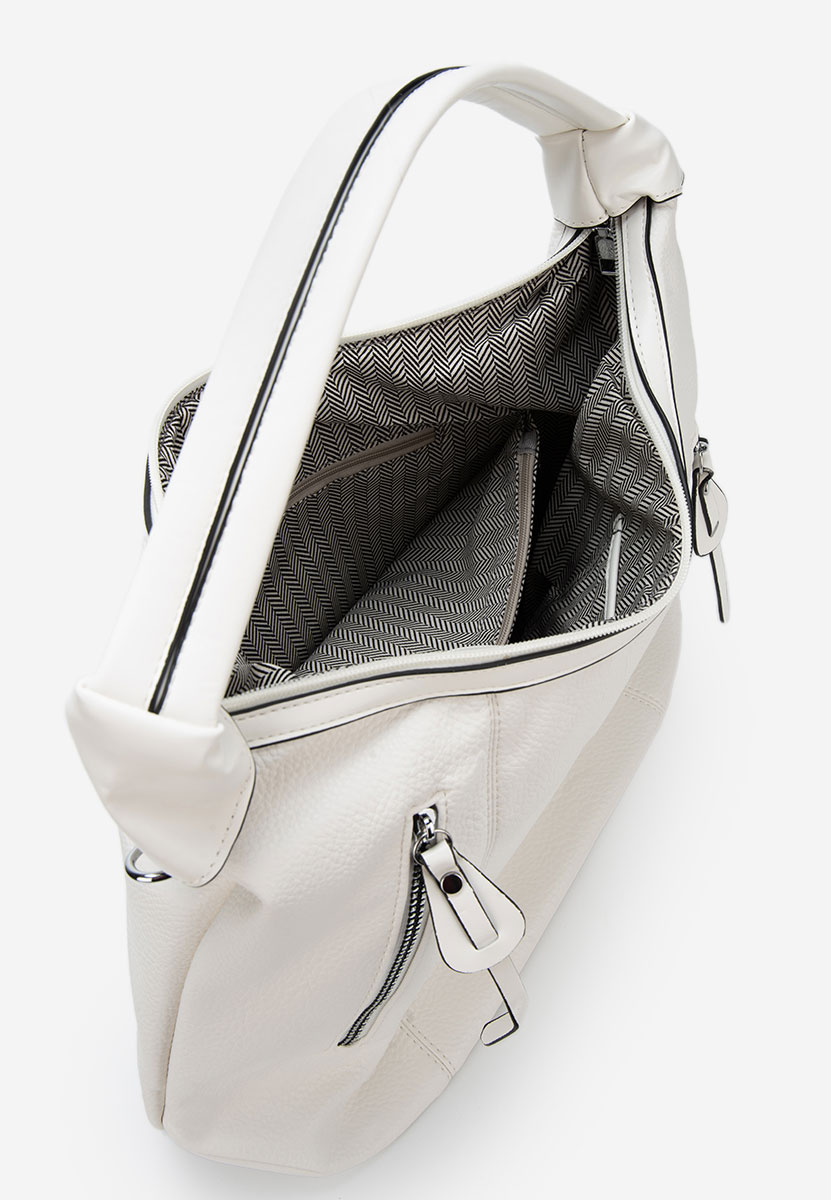 Τσάντα Χεριού Aikena ασπρη ελεφαντοδοντο