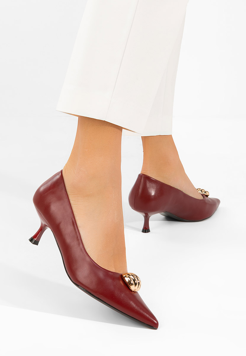 Γόβες με χαμηλό τακούνι Ruxanda μπορντό