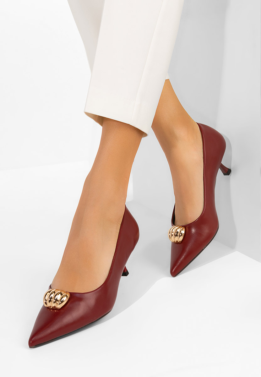 Γόβες με χαμηλό τακούνι Ruxanda μπορντό