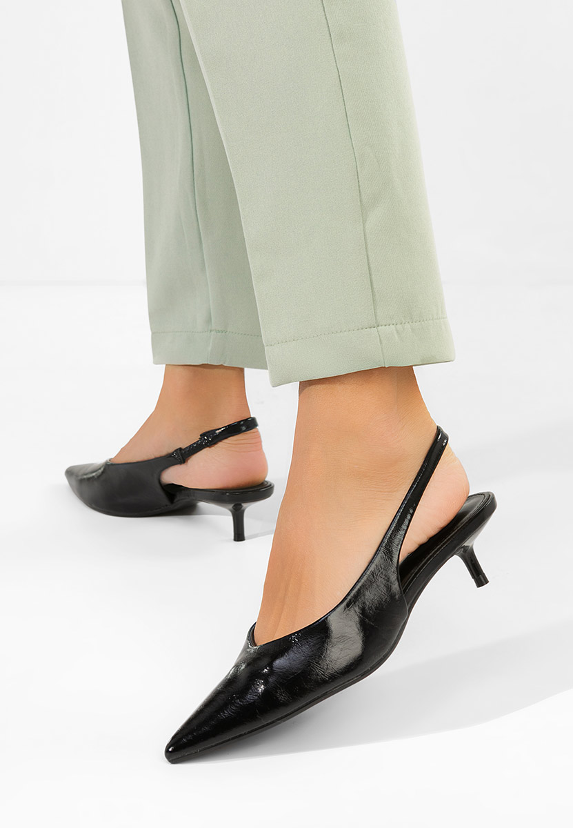 Γόβες slingback Nirvania μαύρα