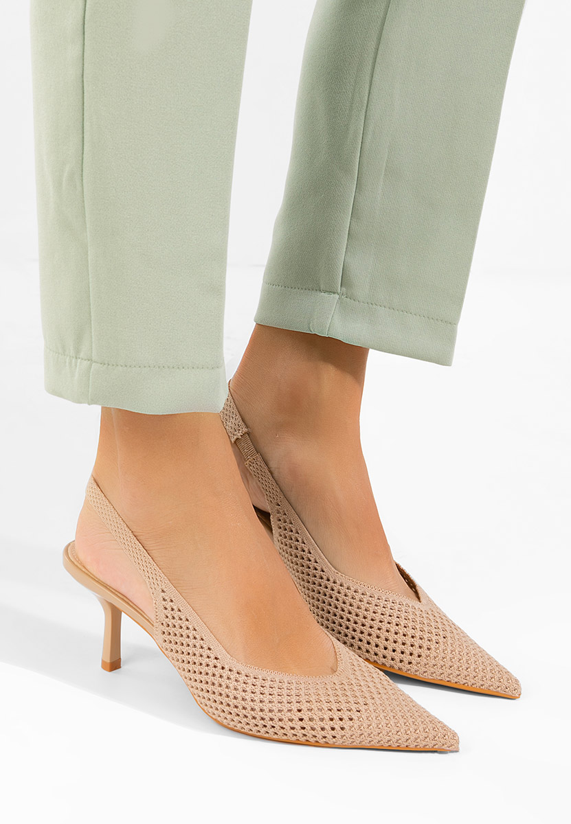 Γόβες slingback Maldivia V2 μπεζ