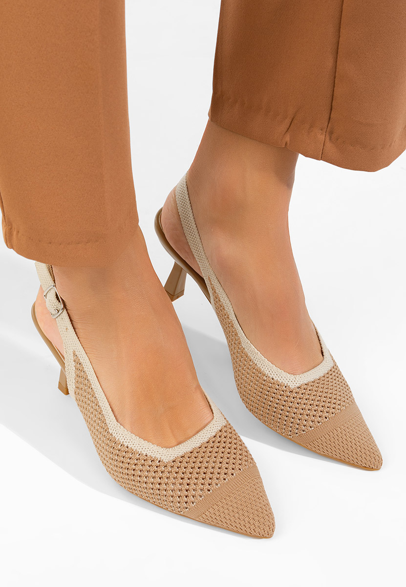 Γόβες slingback Rabiella χακι
