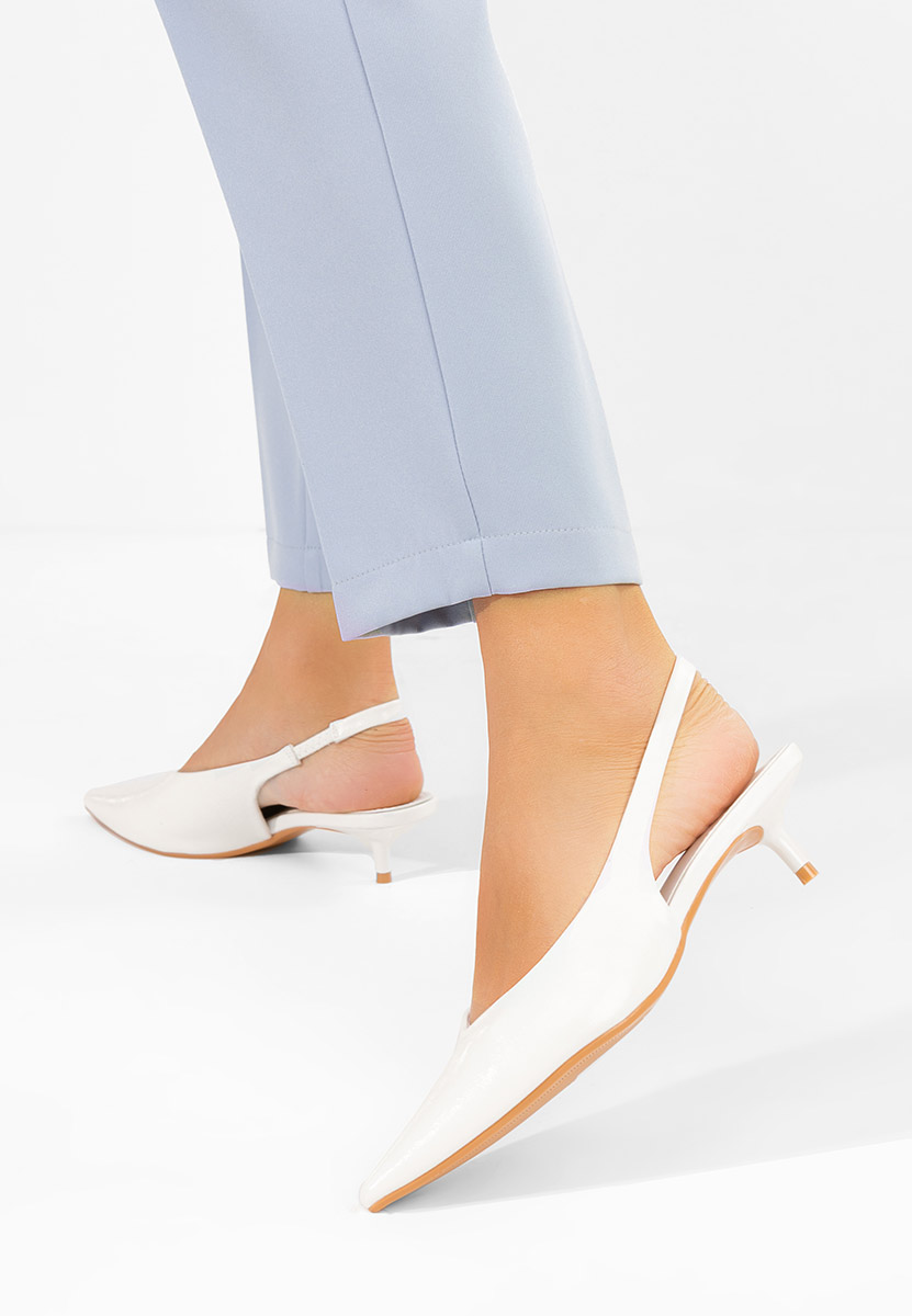Γόβες slingback Nirvania λευκά
