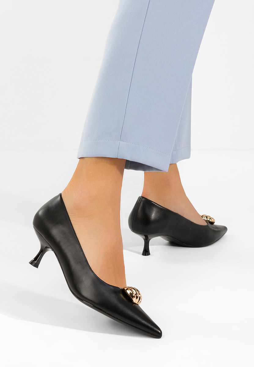 Γόβες με χαμηλό τακούνι Ruxanda μαύρα