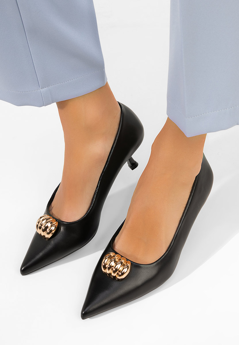 Γόβες με χαμηλό τακούνι Ruxanda μαύρα