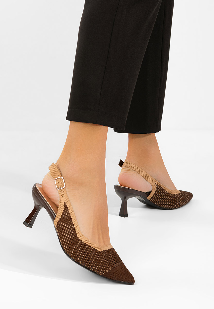 Γόβες slingback Rabiella καφε