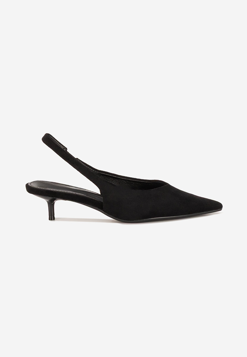 Γόβες slingback Amadeea μαύρα