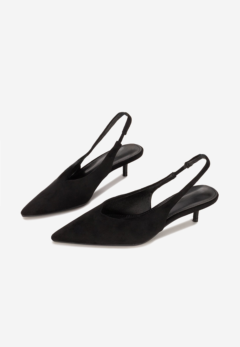 Γόβες slingback Amadeea μαύρα