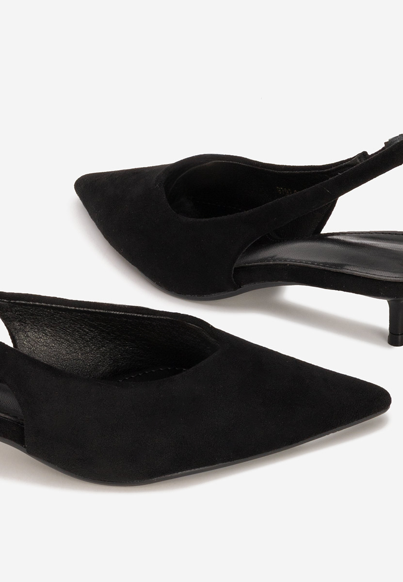 Γόβες slingback Amadeea μαύρα