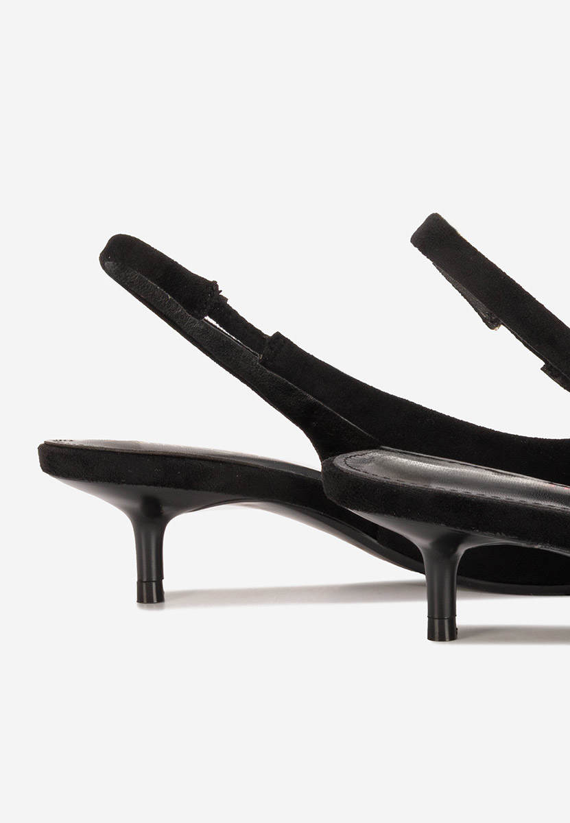 Γόβες slingback Amadeea μαύρα