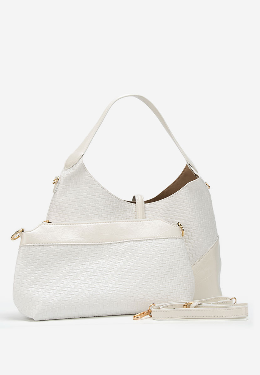 Τσάντα Χεριού Wanda ασπρη ελεφαντοδοντο