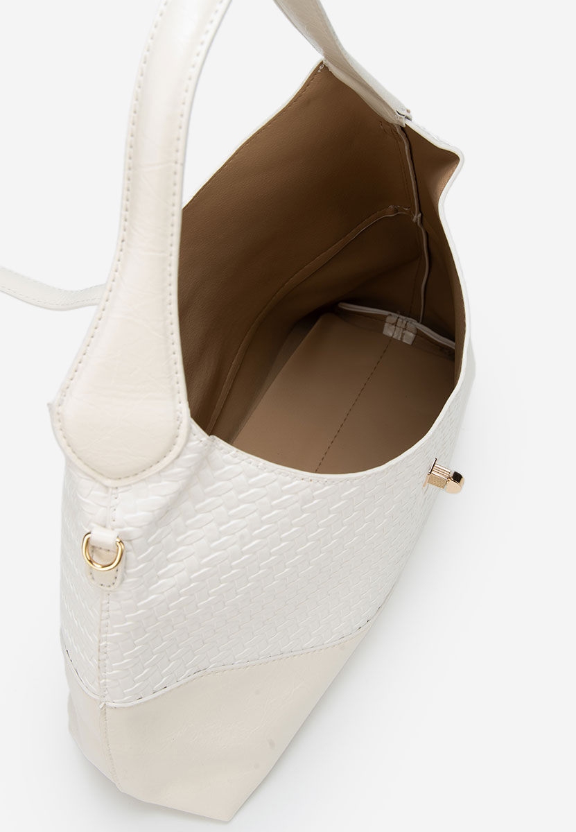 Τσάντα Χεριού Wanda ασπρη ελεφαντοδοντο