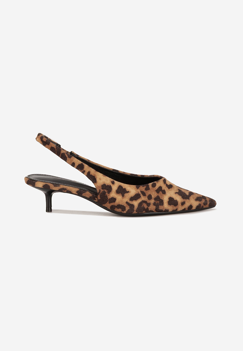 Γόβες slingback Amadeea λεοπαρ