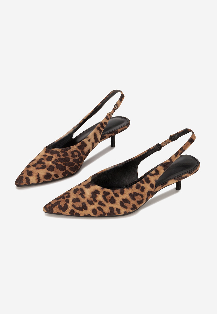 Γόβες slingback Amadeea λεοπαρ