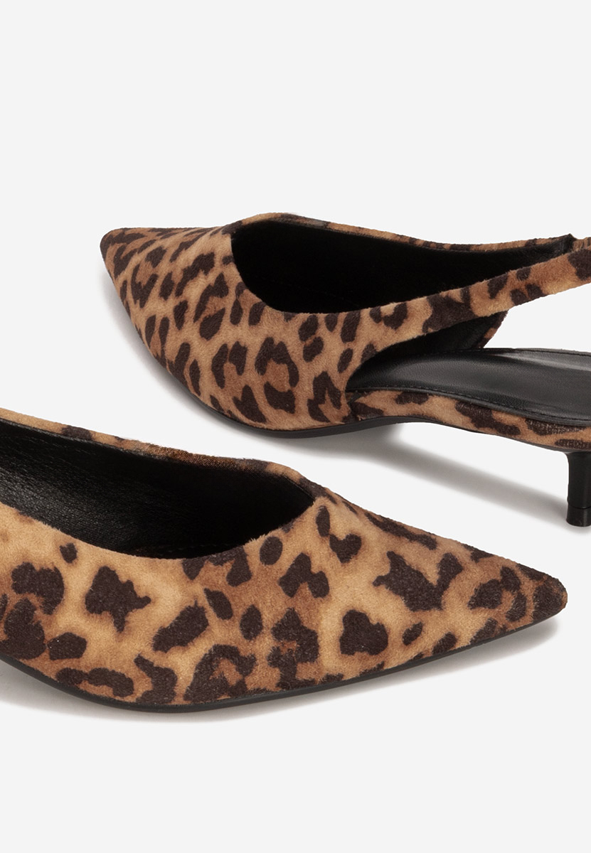 Γόβες slingback Amadeea λεοπαρ