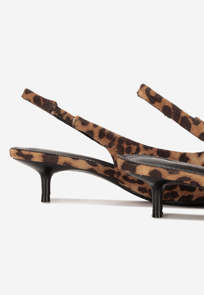 Γόβες slingback Amadeea λεοπαρ