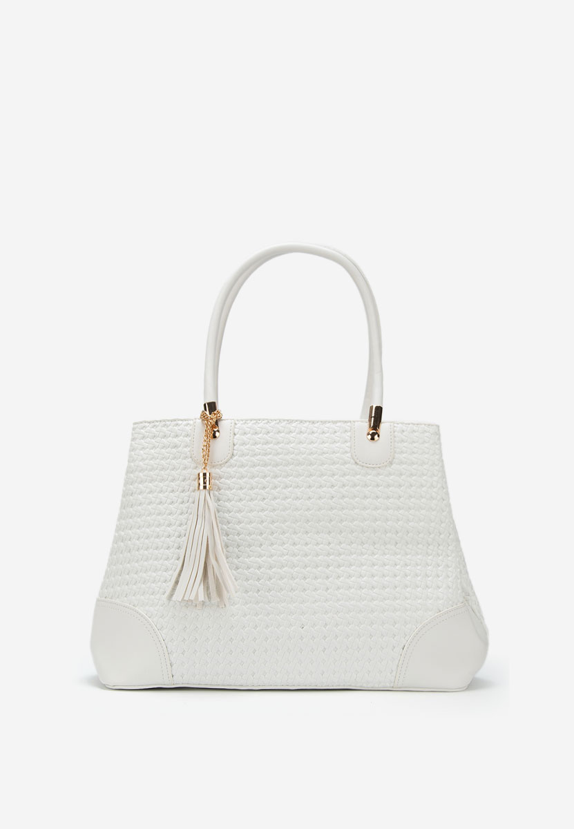 Τσάντα Χεριού Nazmia ασπρη ελεφαντοδοντο