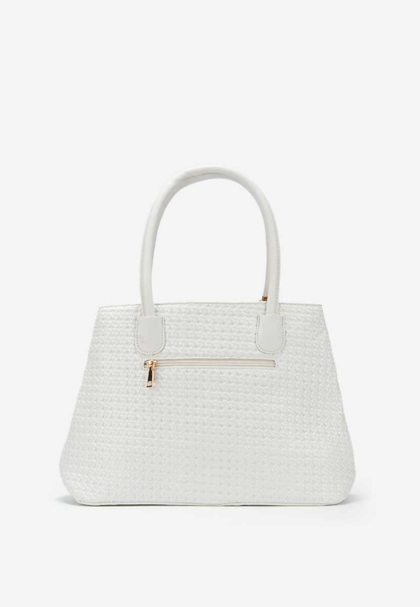 Τσάντα Χεριού Nazmia ασπρη ελεφαντοδοντο