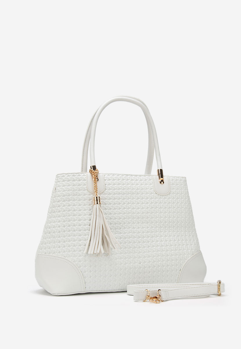 Τσάντα Χεριού Nazmia ασπρη ελεφαντοδοντο