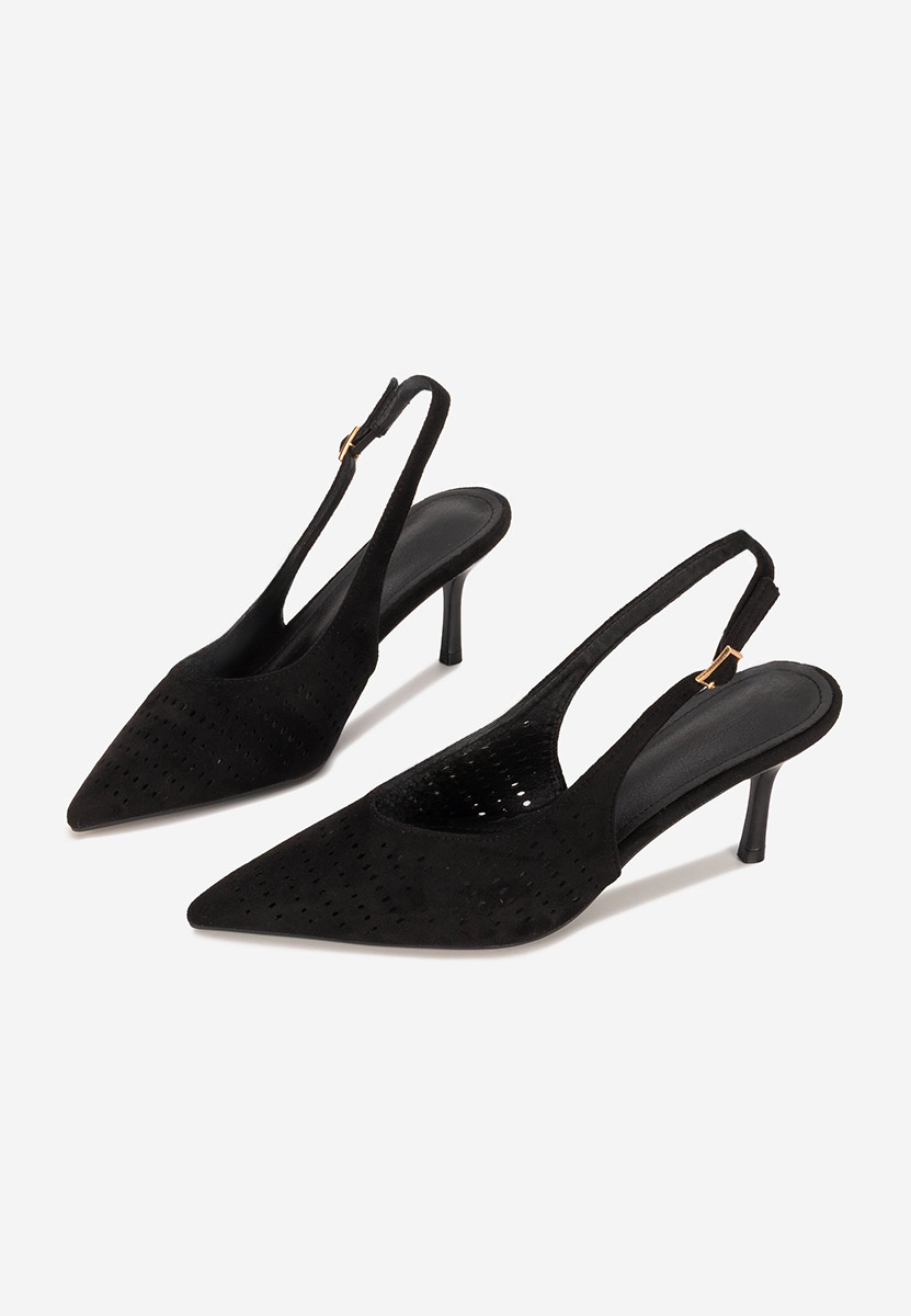 Γόβες slingback Osyana μαύρα