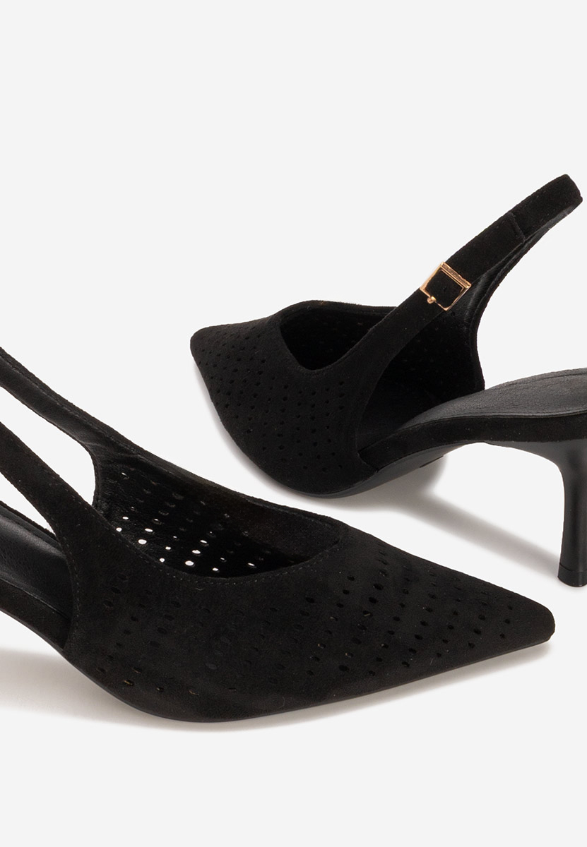 Γόβες slingback Osyana μαύρα