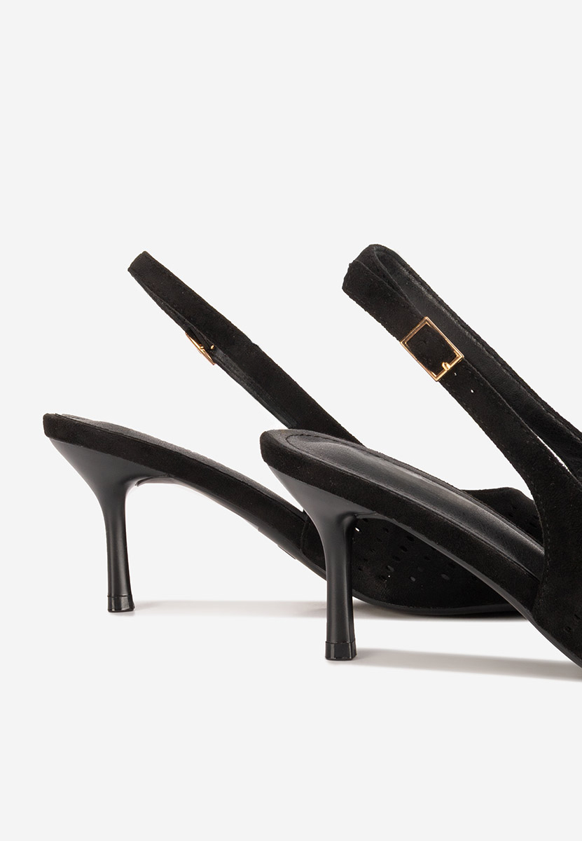Γόβες slingback Osyana μαύρα