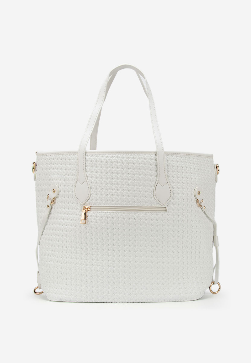 Τσάντα Χεριού Mivya ασπρη ελεφαντοδοντο