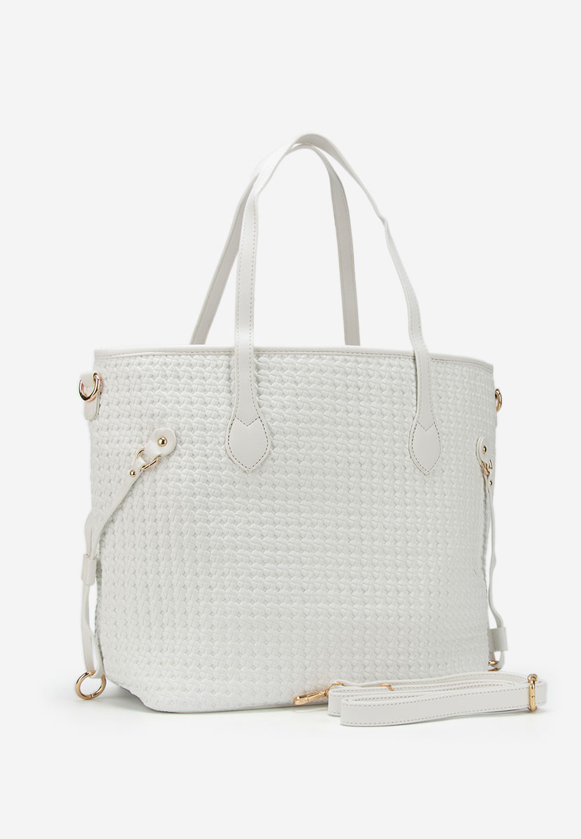 Τσάντα Χεριού Mivya ασπρη ελεφαντοδοντο