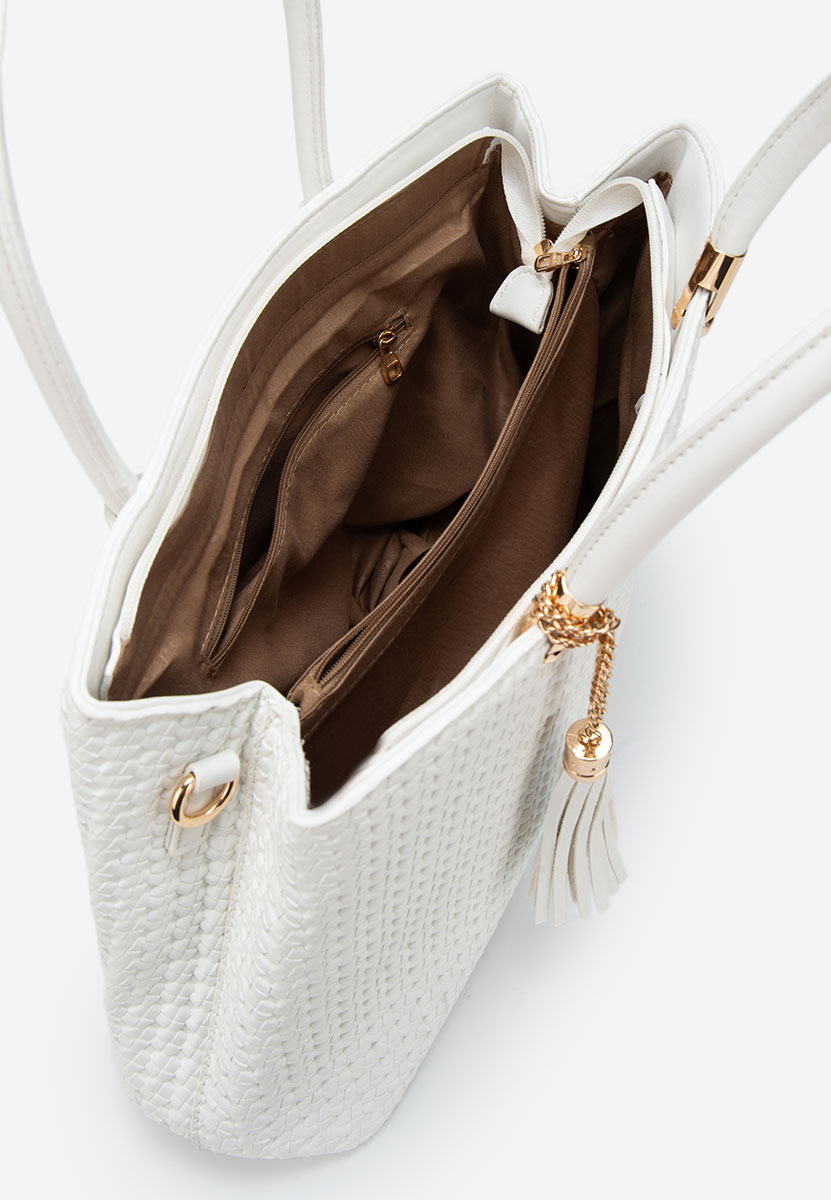 Τσάντα Χεριού Trynia ασπρη ελεφαντοδοντο